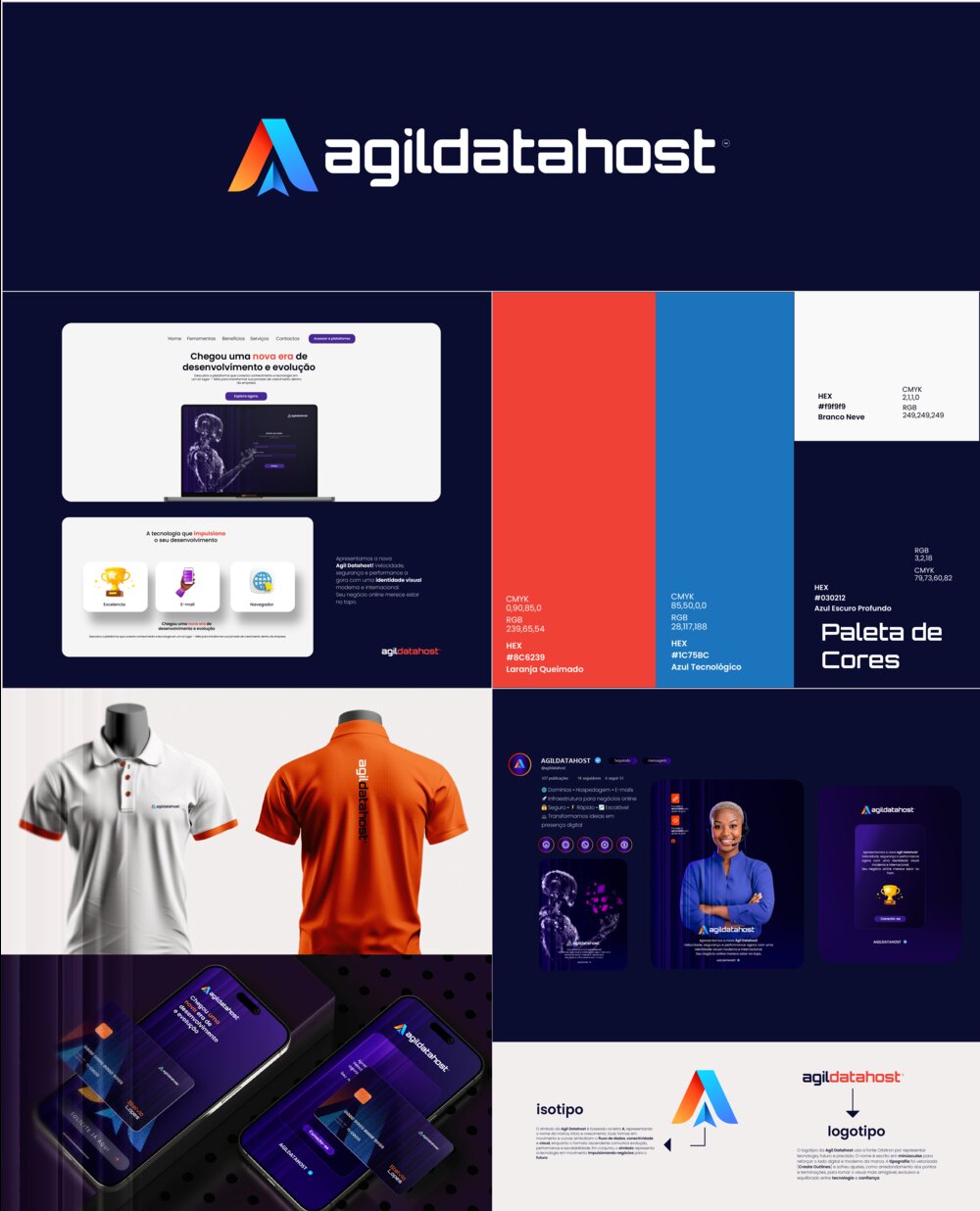Identidade de marca para AgildataHost