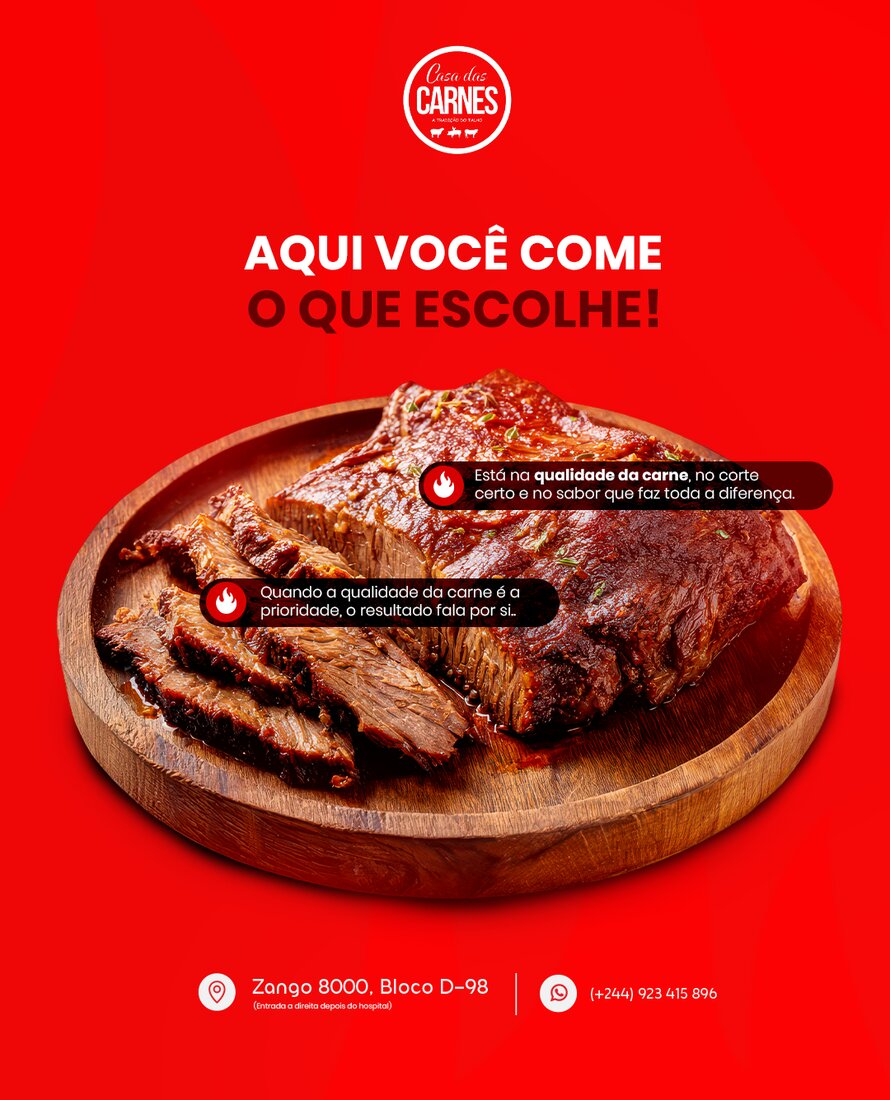 Publicação de redes sociais para Casa das Carnes
