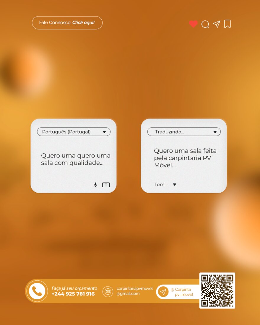 Publicação de redes sociais para PV Móvel
