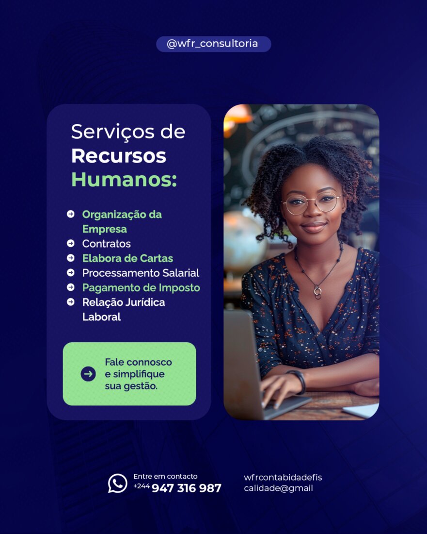 Publicação de redes sociais para WFR Consultoria